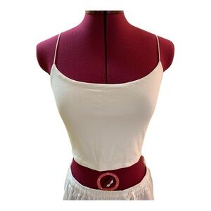 Wilfred String Shoulder Strap Fitted Cropped Camisole